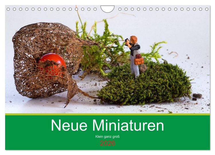 Produktbild: Neue Miniaturen - Klein ganz gro&szlig; 2.0 (Wandkalender 2026 DIN A4 quer), CALVENDO Monatskalender