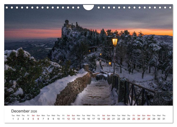 Produktbild: San Marino The oldest Republic in the world (Wall Calendar 2026 DIN A4 landscape), CALVENDO 12 Month Wall Calendar