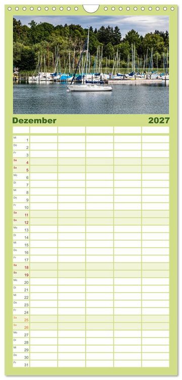 Produktbild: Familienplaner 2027 - Magischer Tegernsee mit 5 Spalten (Wandkalender, 21 x 45 cm) CALVENDO