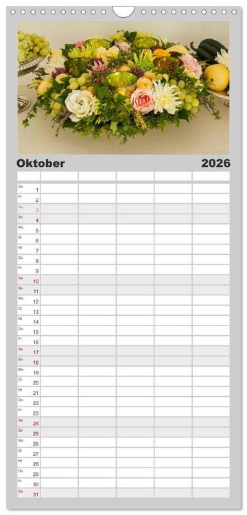 Produktbild: Familienplaner 2026 - Raum f&uuml;r Blumen mit 5 Spalten (Wandkalender, 21 x 45 cm) CALVENDO