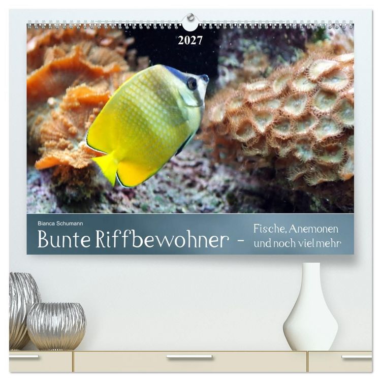 Produktbild: Bunte Riffbewohner - Fische, Anemonen und noch viel mehr (hochwertiger Premium Wandkalender 2027 DIN A2 quer), Kunstdruck in Hochglanz