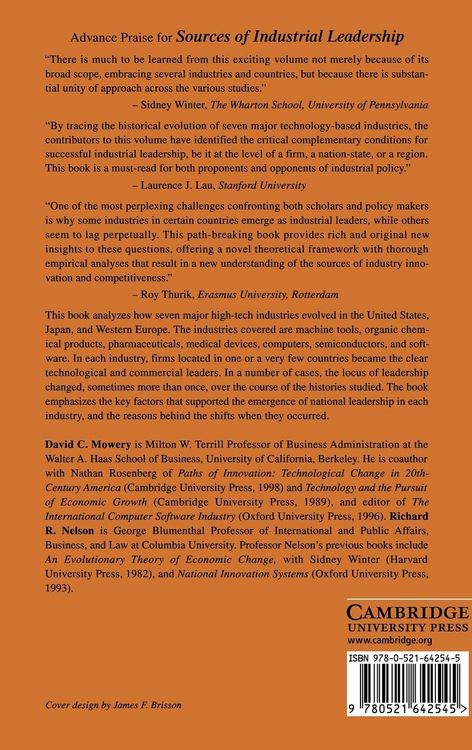 Produktbild: Sources of Industrial Leadership