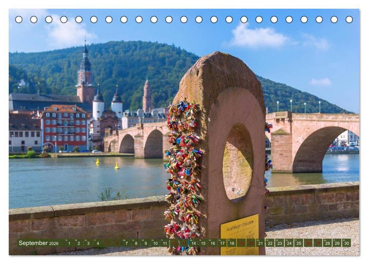 Produktbild: Heidelberger Neckarzauber (Tischkalender 2026 DIN A5 quer), CALVENDO Monatskalender