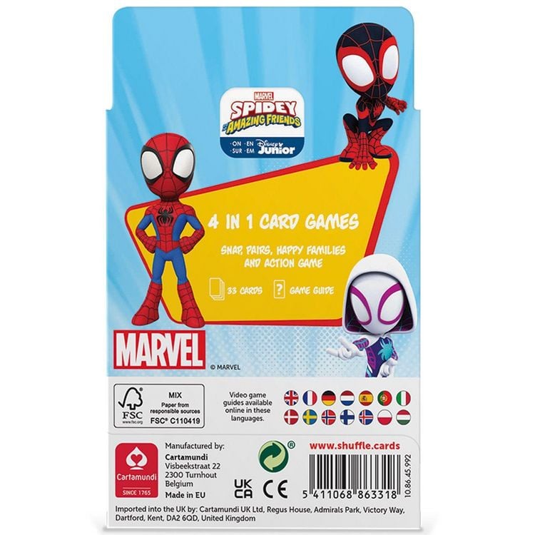 Produktbild: Shuffle - Marvel Spidey & Friends 4-in-1 - Kartenspiele f&uuml;r Kinder