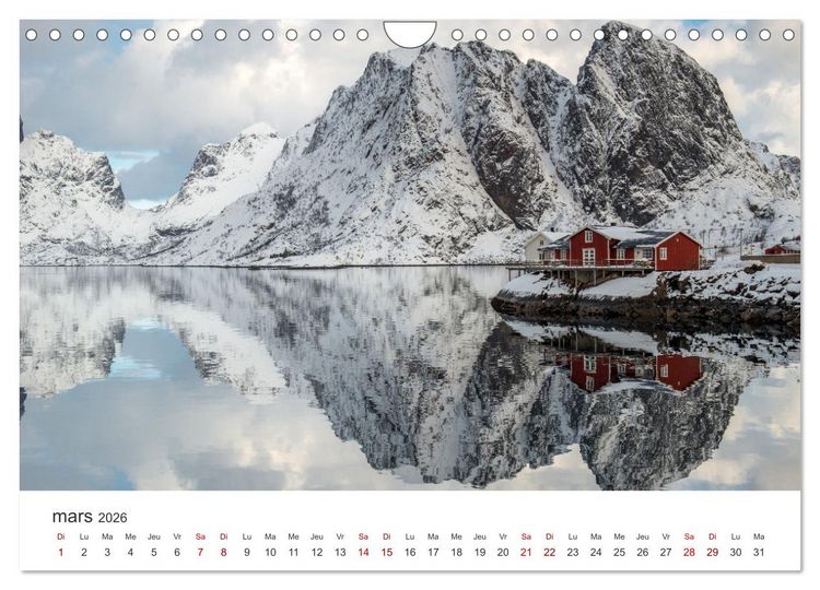 Produktbild: R&eacute;flexions dans les &icirc;les Lofoten (Calendrier mural 2026 DIN A4 vertical), CALVENDO calendrier mensuel