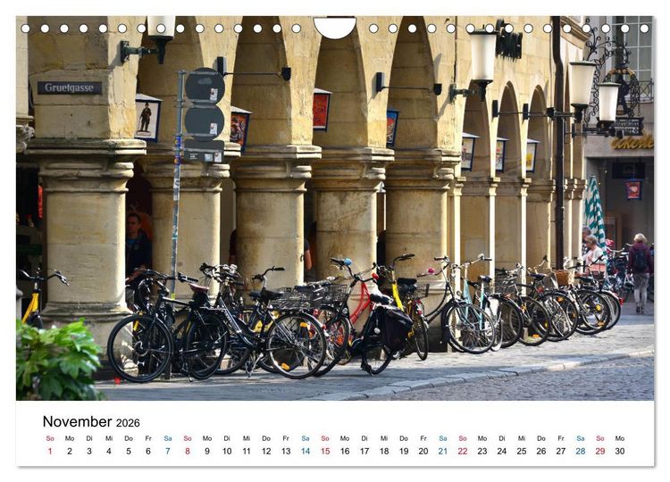 Produktbild: M&uuml;nster - die liebenswerte Fahrradstadt (Wandkalender 2026 DIN A4 quer), CALVENDO Monatskalender