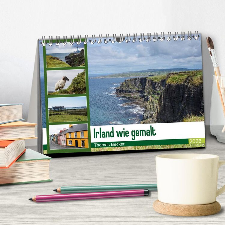 Produktbild: Irland wie gemalt (Tischkalender 2026 DIN A5 quer), CALVENDO Monatskalender
