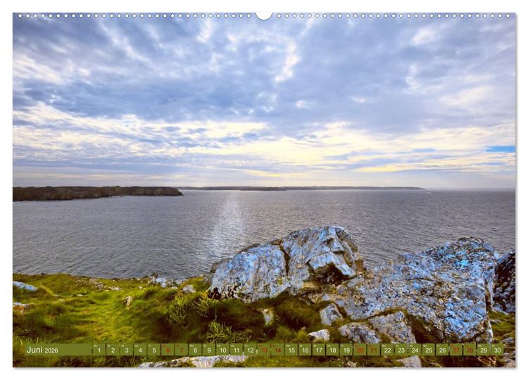 Produktbild: Ausblicke am Meer in der Bretagne und Normadie (hochwertiger Premium Wandkalender 2026 DIN A2 quer), Kunstdruck in Hochglanz