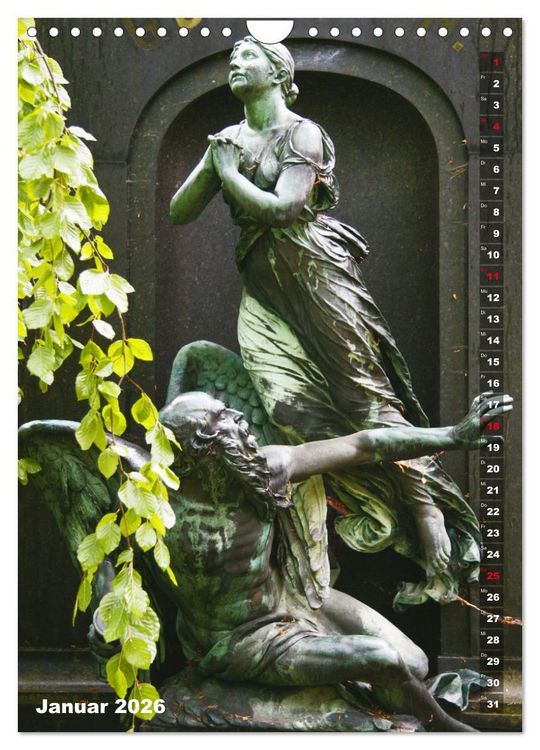 Produktbild: Friedhofsengel in Berlin (Wandkalender 2026 DIN A4 hoch), CALVENDO Monatskalender