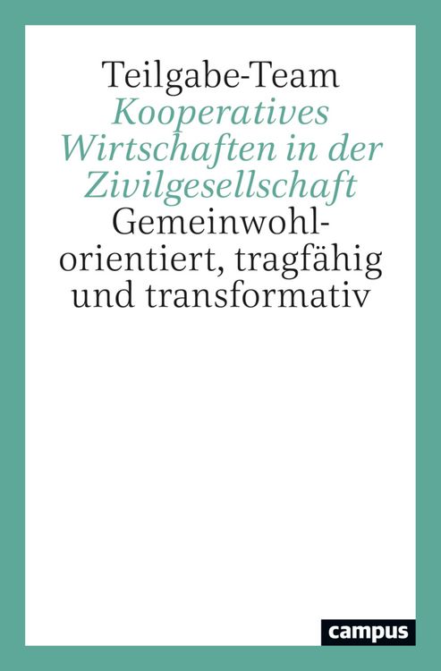 Produktbild: Kooperatives Wirtschaften in der Zivilgesellschaft