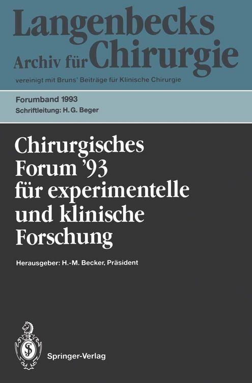 Produktbild: Chirurgisches Forum '93 f&uuml;r experimentelle und klinische Forschung