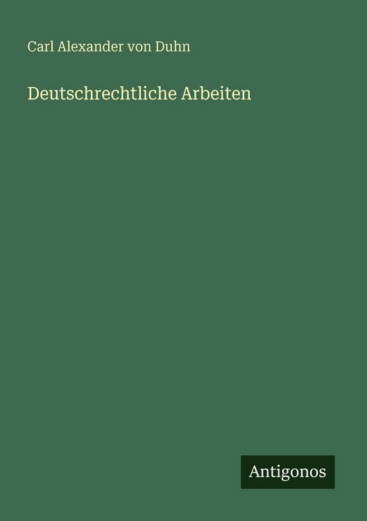 Produktbild: Deutschrechtliche Arbeiten
