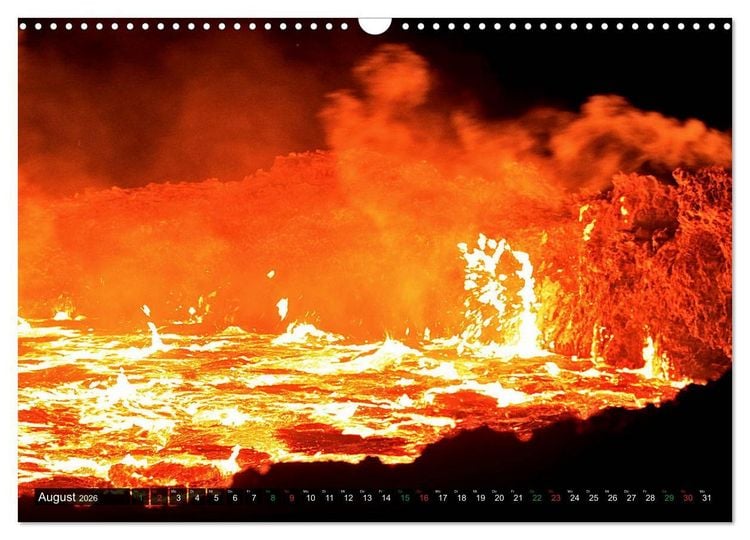 Produktbild: Vulkane &Auml;thiopiens - Erta Ale und Dallol (Wandkalender 2026 DIN A3 quer), CALVENDO Monatskalender
