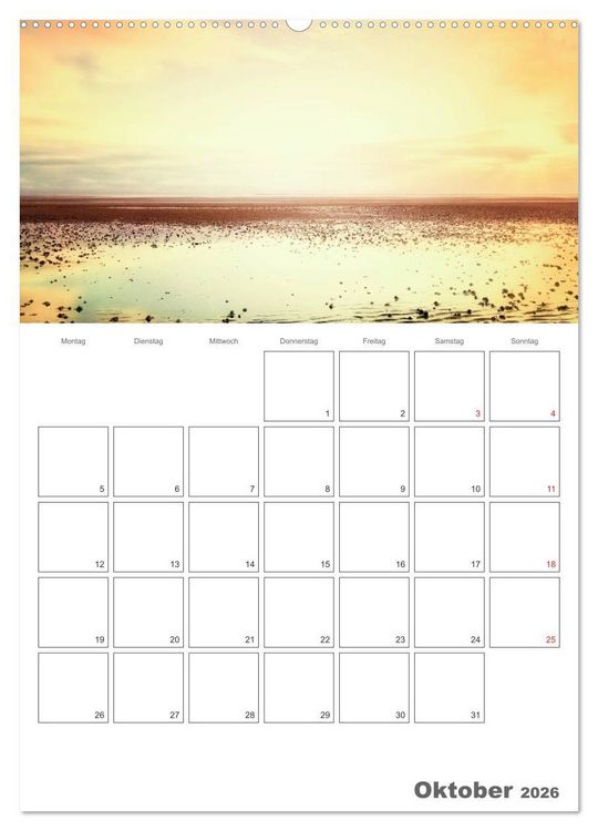 Produktbild: Strandbilder - K&uuml;nstlerische Impressionen von der Nordsee (Wandkalender 2026 DIN A2 hoch), CALVENDO Monatskalender