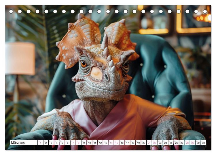 Produktbild: Reiche Dinos. Sie leben &ndash; im Luxus. (Tischkalender 2026 DIN A5 quer), CALVENDO Monatskalender