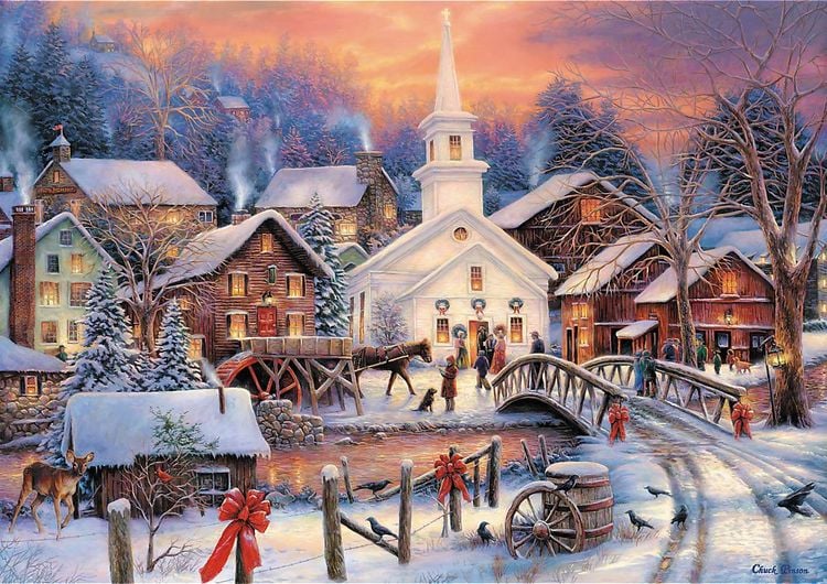Produktbild: Puzzle 1000 Wei&szlig;e Weihnacht (Puzzle)