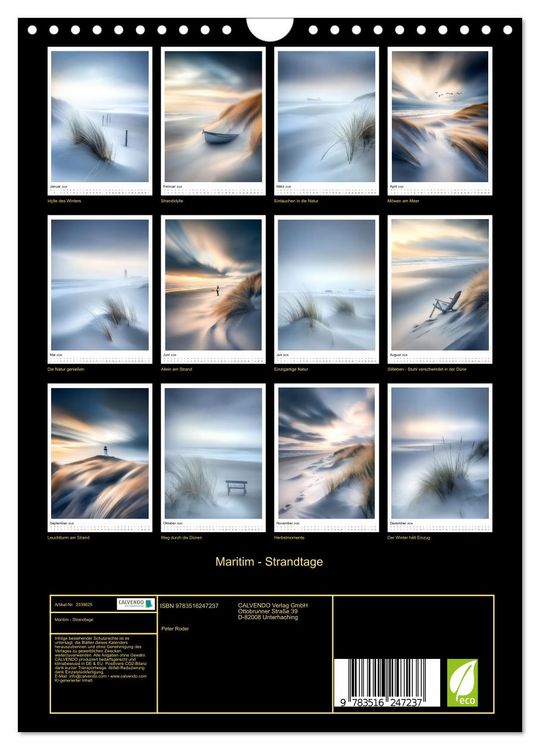Produktbild: Maritim - Strandtage (Wandkalender 2026 DIN A4 hoch), CALVENDO Monatskalender