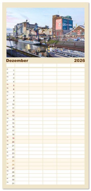Produktbild: Familienplaner 2026 - Neuss Impressionen mit 5 Spalten (Wandkalender, 21 x 45 cm) CALVENDO