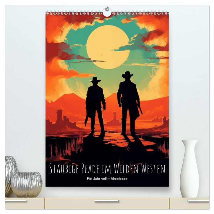 Produktbild: Staubige Pfade im Wilden Westen: Ein Jahr voller Abenteuer (hochwertiger Premium Wandkalender 2026 DIN A2 hoch), Kunstdruck in Hochglanz