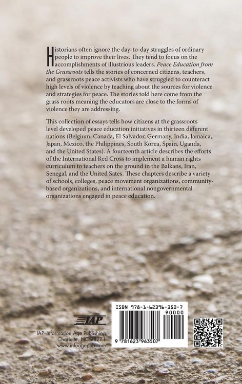 Produktbild: Peace Education from the Grassroots (Hc)