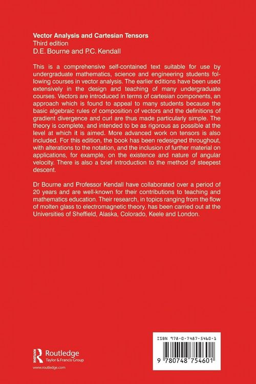 Produktbild: Vector Analysis and Cartesian Tensors, Third edition