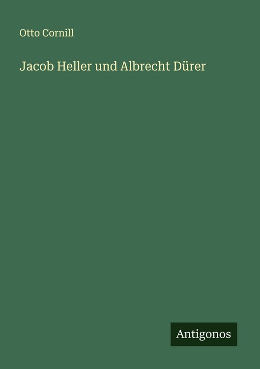 Produktbild: Jacob Heller und Albrecht D&uuml;rer