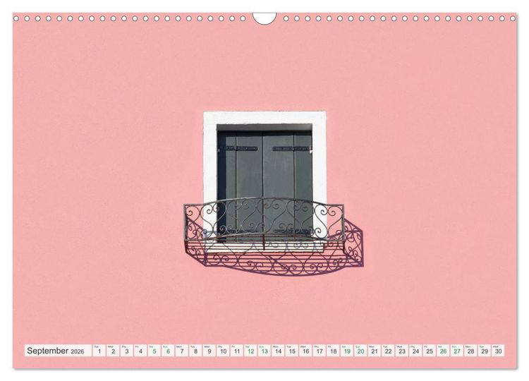 Produktbild: Burano and Minimalism (Wall Calendar 2026 DIN A3 landscape), CALVENDO 12 Month Wall Calendar