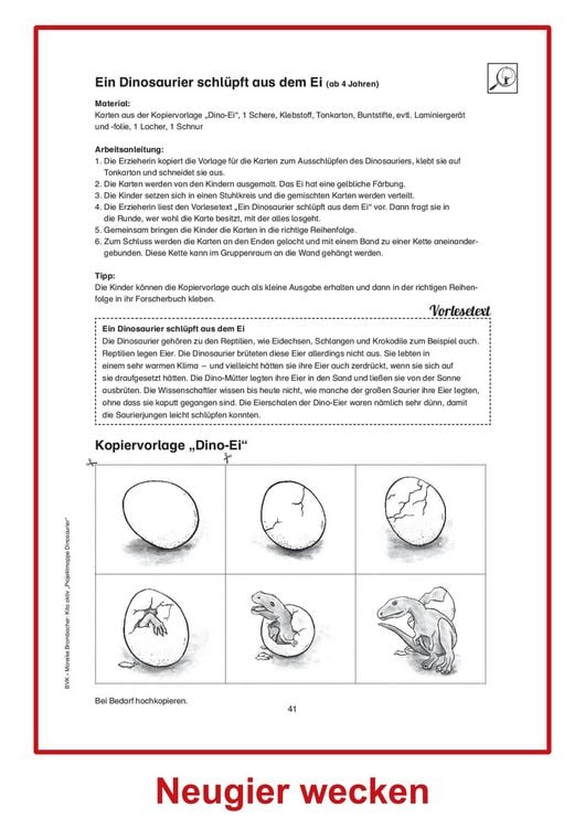 Produktbild: Kita aktiv Projektmappe Dinosaurier