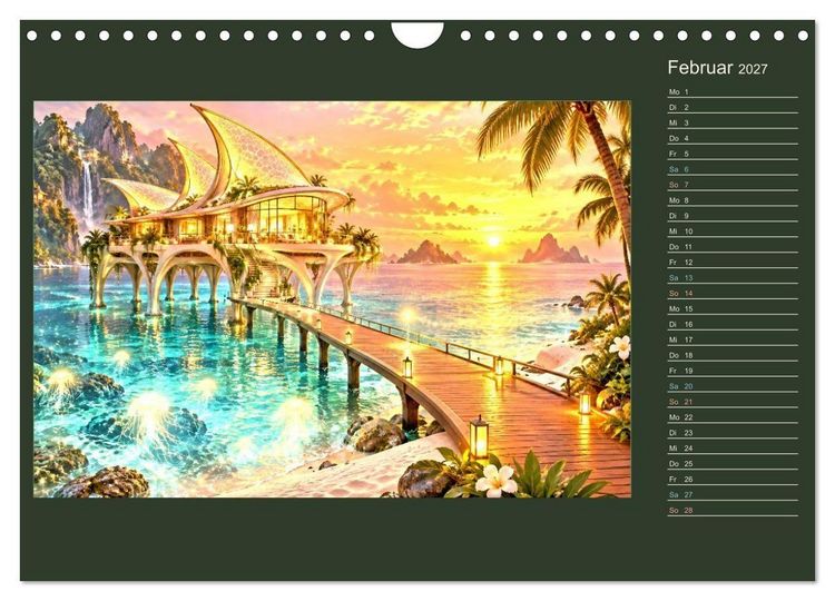 Produktbild: M&auml;rchenh&auml;user von morgen (Wandkalender 2027 DIN A4 quer), CALVENDO Monatskalender