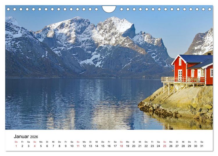 Produktbild: Norwegen 2026 - vom Fjord zum Fjell (Wandkalender 2026 DIN A4 quer), CALVENDO Monatskalender