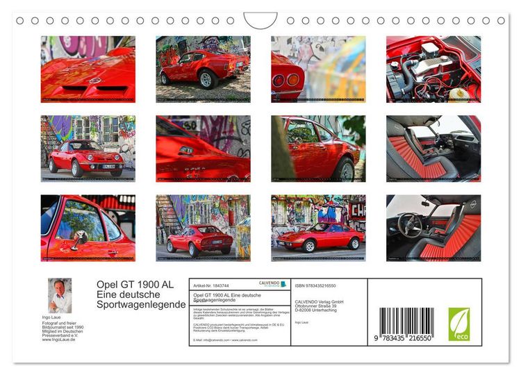 CALVENDO Puzzle Opel GT 1900 – 1000 Teile, 64x48 Cm, Foto-Puzzle