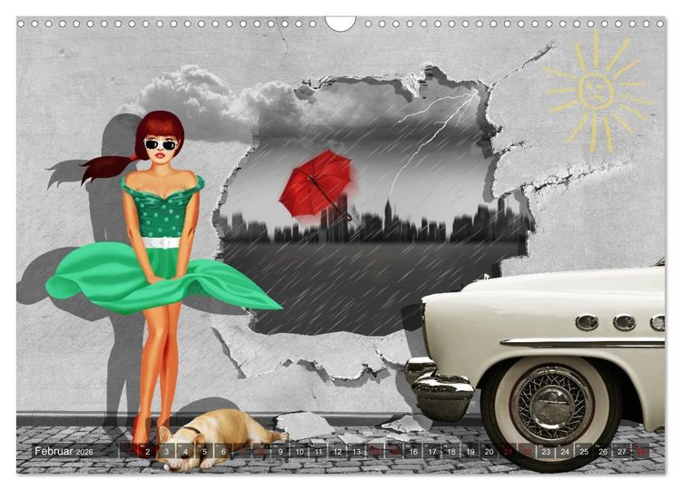 Produktbild: Street-Art in Digital-Art by Mausopardia (Wandkalender 2026 DIN A3 quer), CALVENDO Monatskalender