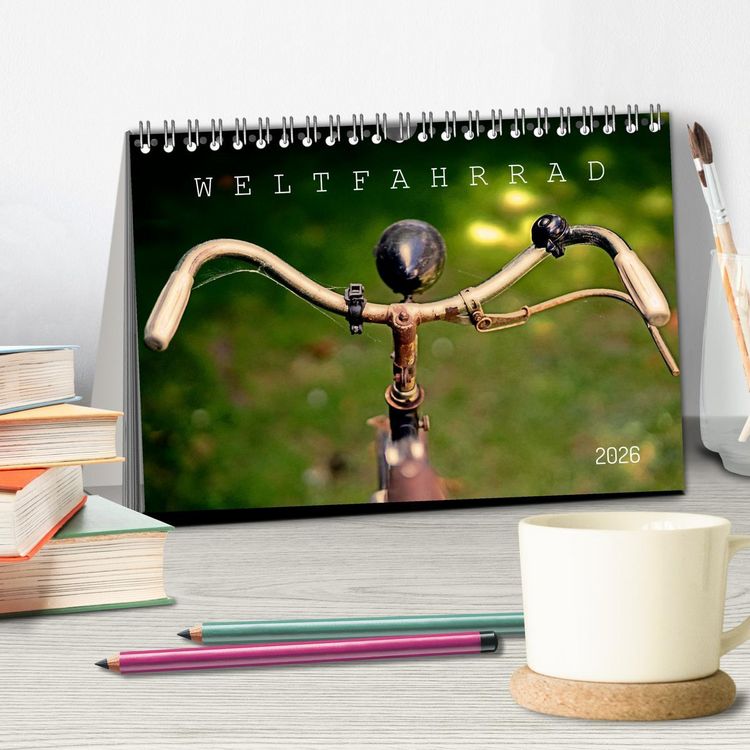 Produktbild: Weltfahrrad (Tischkalender 2026 DIN A5 quer), CALVENDO Monatskalender