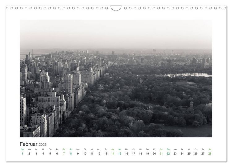 Produktbild: New York in schwarz weiss (Wandkalender 2026 DIN A3 quer), CALVENDO Monatskalender