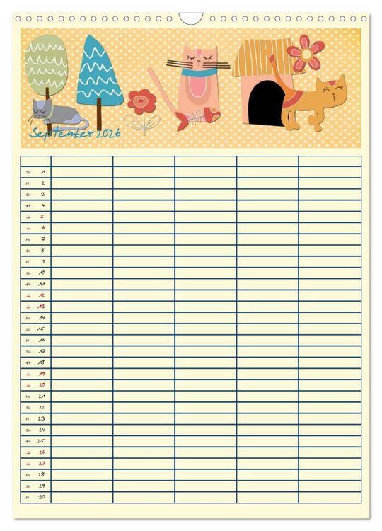 Produktbild: Unser buntes Familienleben (Wandkalender 2026 DIN A3 hoch), CALVENDO Monatskalender