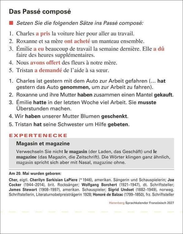 Produktbild: Franz&ouml;sisch Sprachkalender 2027 - Franz&ouml;sisch lernen leicht gemacht - Tagesabrei&szlig;kalender