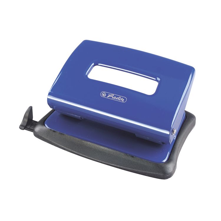Produktbild: Herlitz Bürolocher 1,6mm mit Anschlagschiene blau