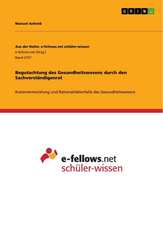 Produktbild: Begutachtung des Gesundheitswesens durch den Sachverst&auml;ndigenrat