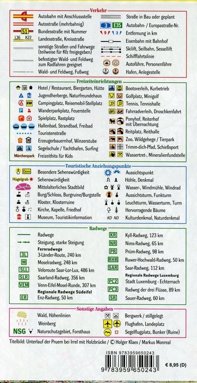 Produktbild: S&uuml;deifel, Luxembourg, Trierer Land 1:50.000