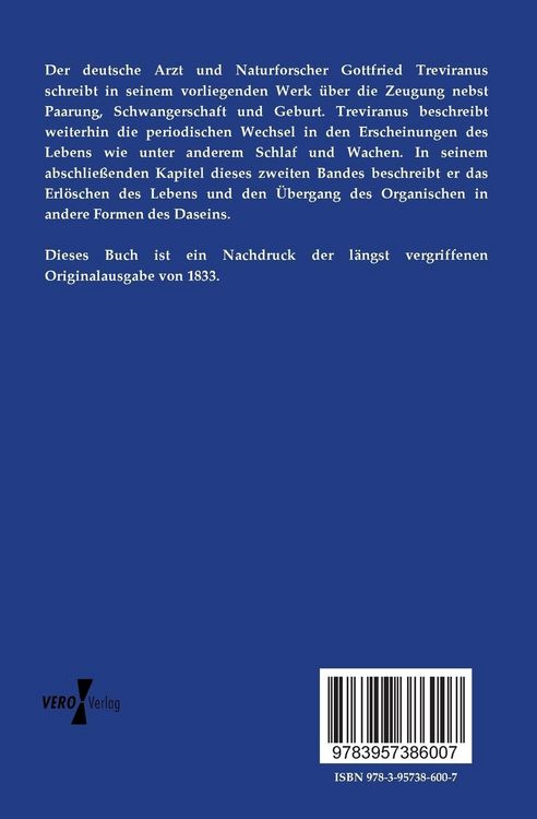 Produktbild: Die Erscheinungen und Gesetze des organischen Lebens