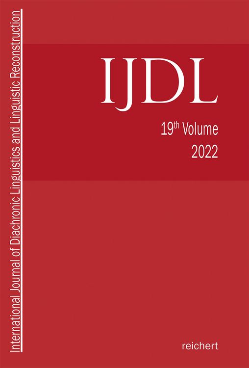 Produktbild: International Journal of Diachronic Linguistics and Linguistic Reconstruction
