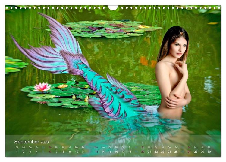 Produktbild: Meerjungfrauen - sagenumwobene Kreaturen (Wandkalender 2026 DIN A3 quer), CALVENDO Monatskalender