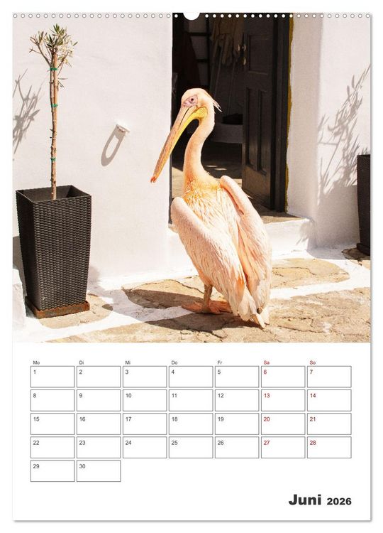 Produktbild: Stadt Mykonos - Reiseplaner (Wandkalender 2026 DIN A2 hoch), CALVENDO Monatskalender