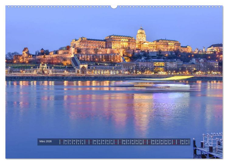 Produktbild: Budapest - Die Stadt an der Donau (hochwertiger Premium Wandkalender 2026 DIN A2 quer), Kunstdruck in Hochglanz