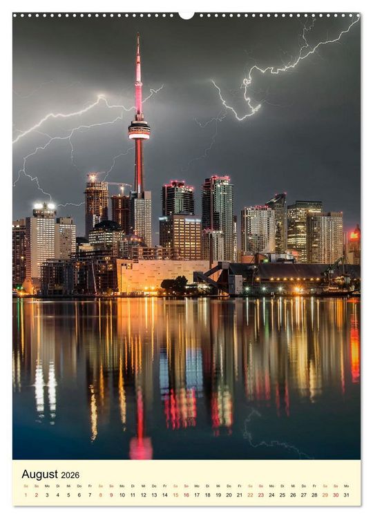 Produktbild: Metropolen im Blitzlicht (Wandkalender 2026 DIN A2 hoch), CALVENDO Monatskalender
