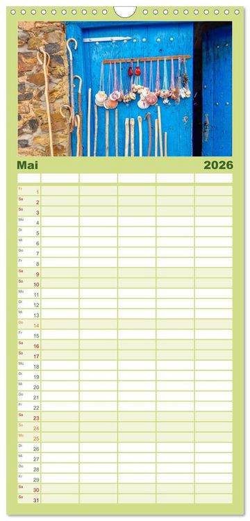Produktbild: Familienplaner 2026 - Jakobsweg - pilgern auf dem Camino de Santiago mit 5 Spalten (Wandkalender, 21 x 45 cm) CALVENDO