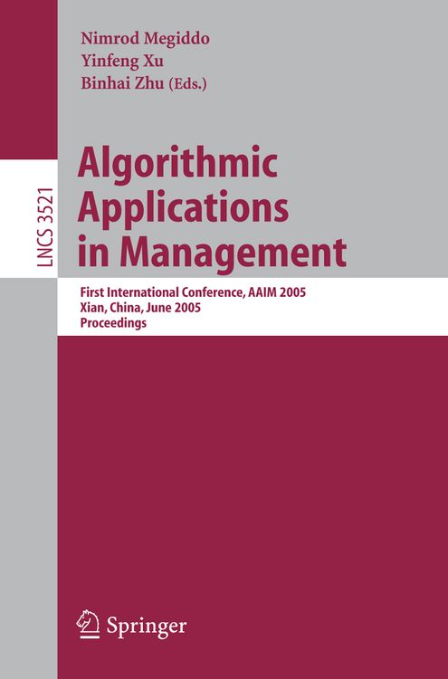 Produktbild: Algorithmic Applications in Management