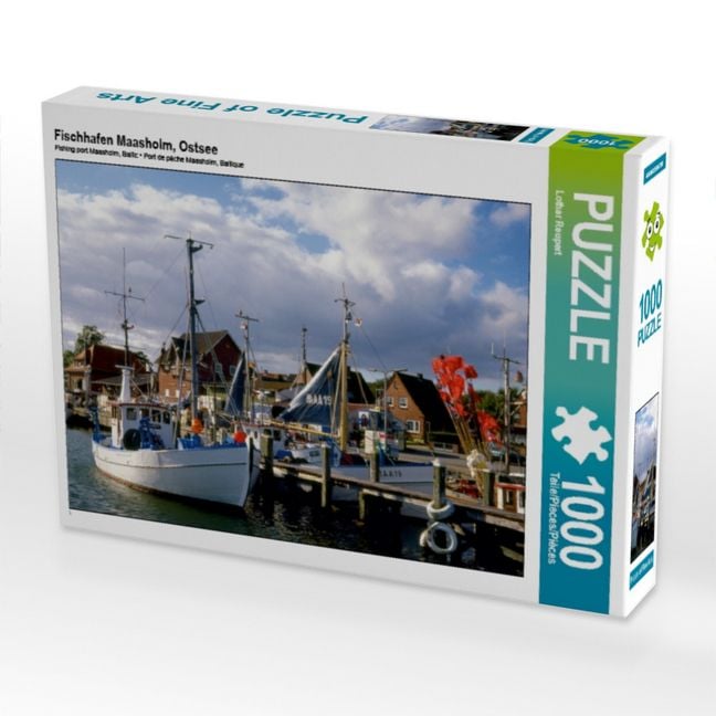 Produktbild: CALVENDO Puzzle Fischhafen Maasholm, Ostsee | 1000 Teile Lege-Gr&ouml;&szlig;e 64 &times; 48 cm Foto-Puzzle f&uuml;r gl&uuml;ckliche Stunden
