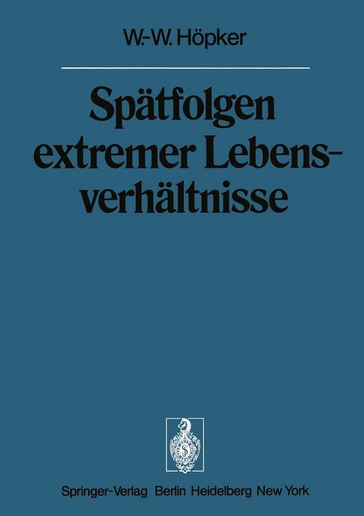 Produktbild: Sp&auml;tfolgen extremer Lebensverh&auml;ltnisse