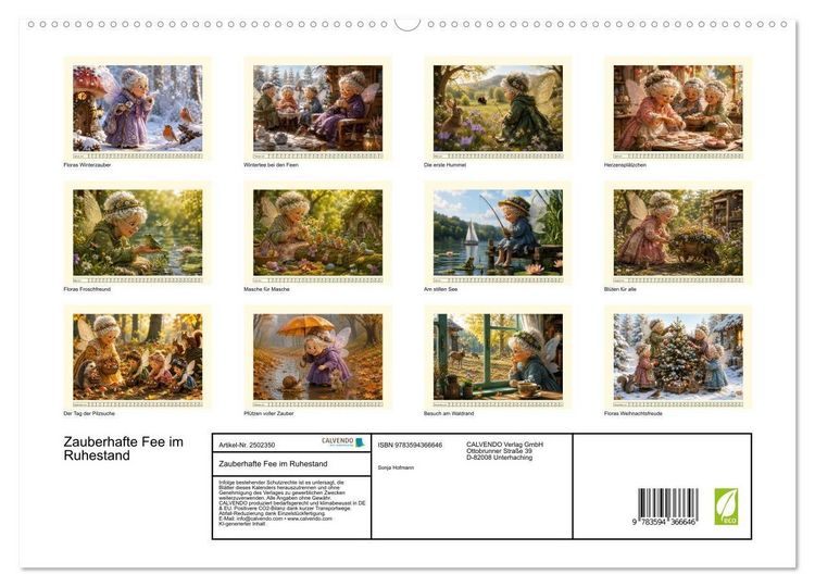 Produktbild: Zauberhafte Fee im Ruhestand (hochwertiger Premium Wandkalender 2027 DIN A2 quer), Kunstdruck in Hochglanz